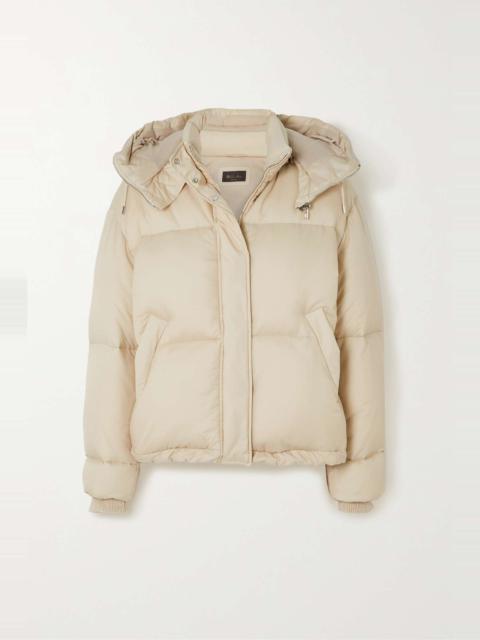 Loro Piana Suter hooded quilted shell down jacket