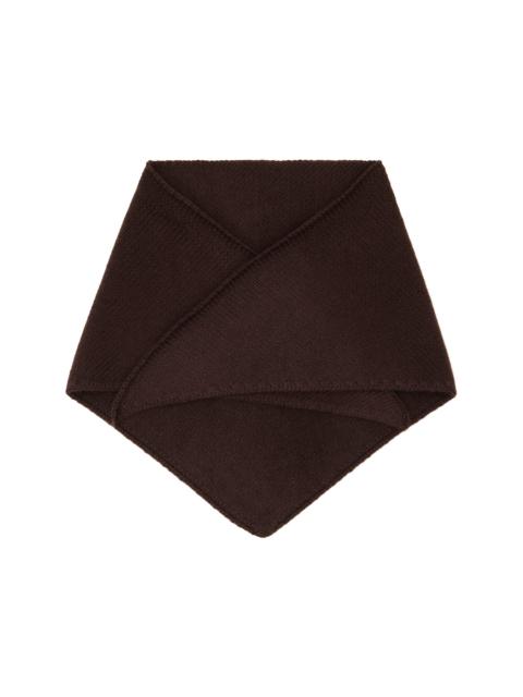 Yves Salomon Brown Bandana Scarf