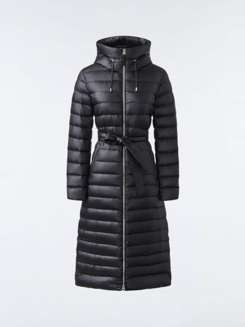 MACKAGE PORTIA Ultralight sateen down coat with tunnel hood for ladies
