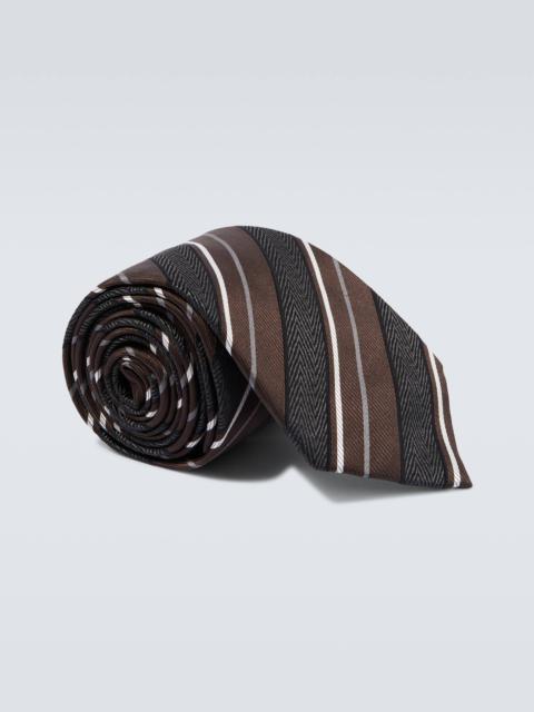 Brioni Striped silk-blend tie