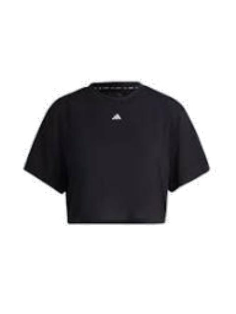 (WMNS) adidas Studio T-Shirt Asia Sizing 'Black' HN5549