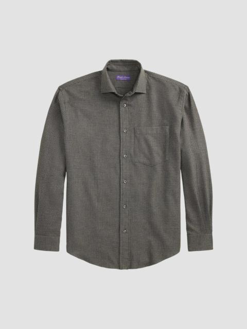 Ralph Lauren Men's Glen Check Flannel Shirt - Dark Grey Melange