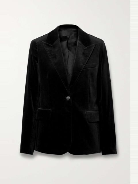 NILI LOTAN Marshal cotton-blend velvet blazer