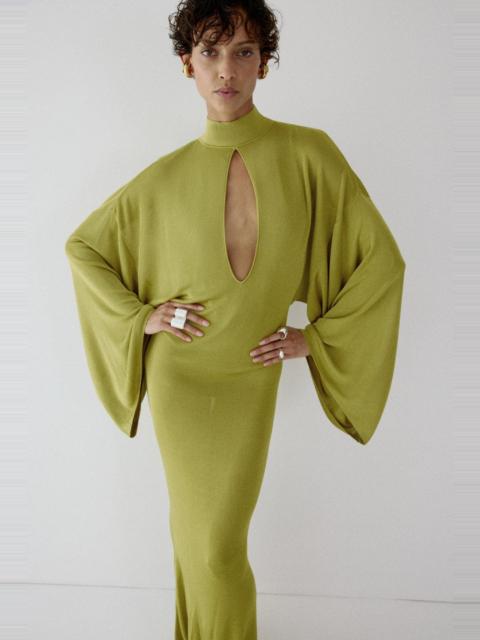 De La Vali ELIODORO MAXI DRESS IN PEAR SLINKY KNIT