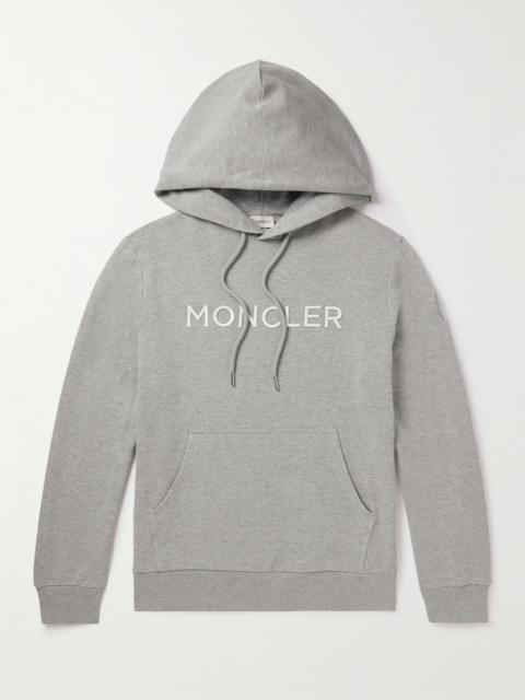 Moncler Logo-Embroidered Cotton-Jersey Hoodie