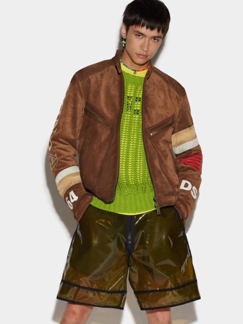 DSQUARED2 LEATHER CLASSIC JEAN JACKET