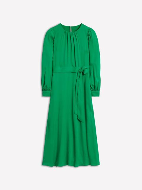 BODEN Blouson Sleeve Midi Dress-Rich Emerald