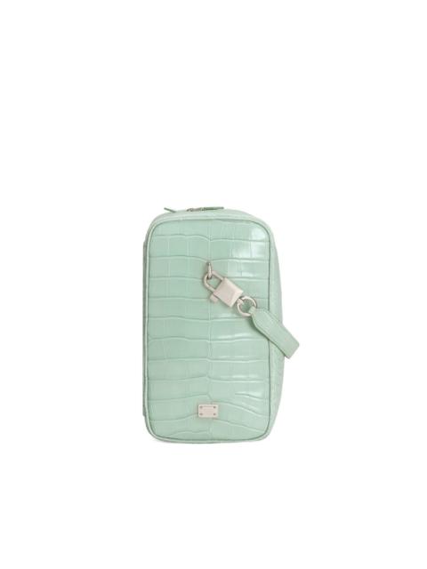 Dolce & Gabbana lock polished alligator handbag