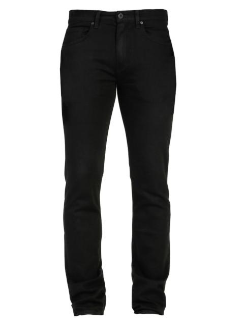 PAIGE Federal Stretch Slim-Straight Jeans - Black Shadow