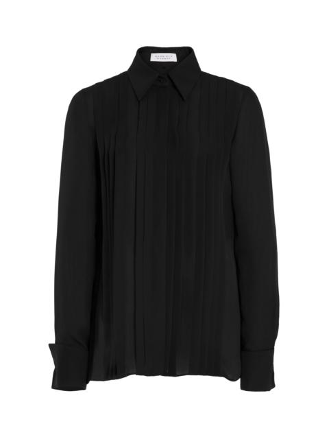 GABRIELA HEARST Aime Shirt in Black Silk Georgette Twill