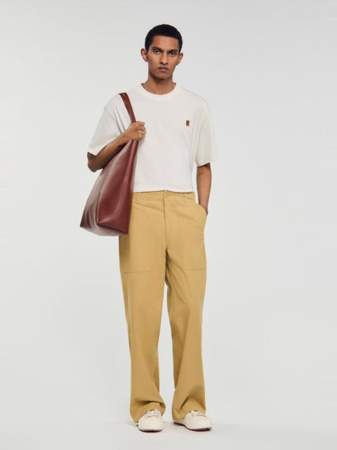 Sandro WIDE-LEG COTTON TROUSERS