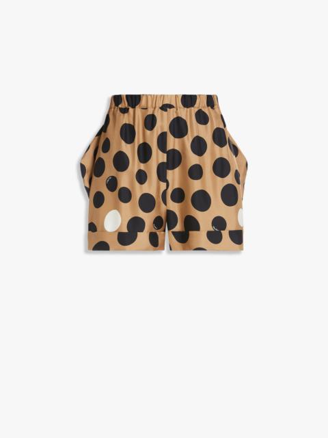 Max Mara ALCOOL Printed silk shorts