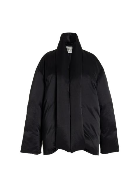 TOTEME Satin Puffer Jacket black