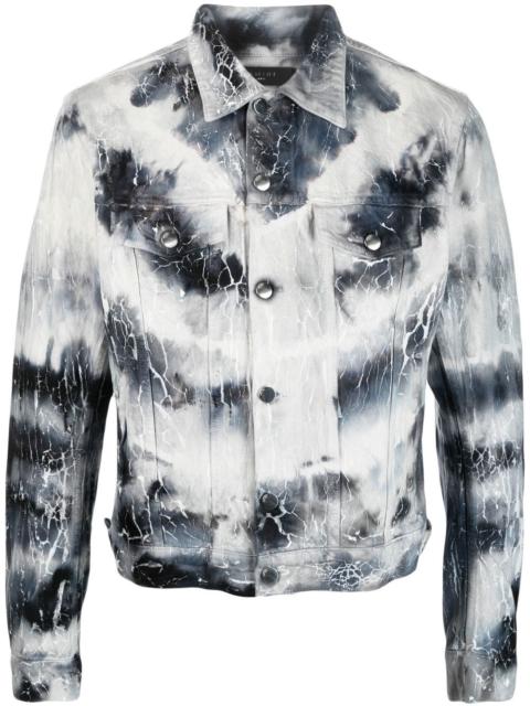 AMIRI cracked-effect denim jacket