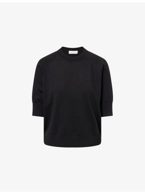 Dries Van Noten Tuan Short-Sleeve Merino Wool Jumper