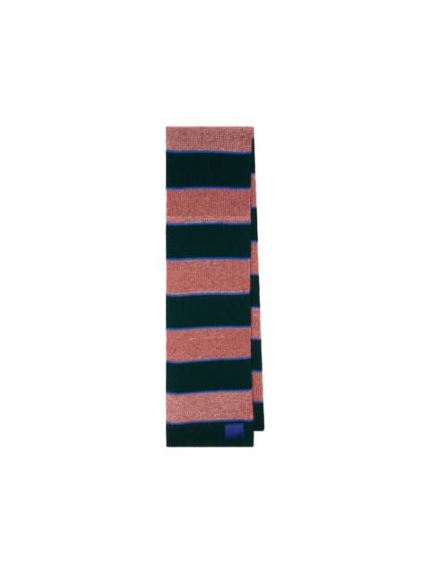 Paul Smith green and pink stripe lambswool scarf