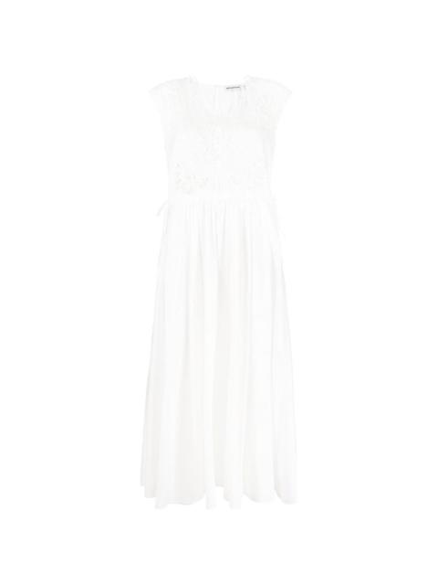 White Macrame Lace Organic Cotton Dress