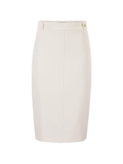 ELISABETTA FRANCHI logo-detail midi skirt
