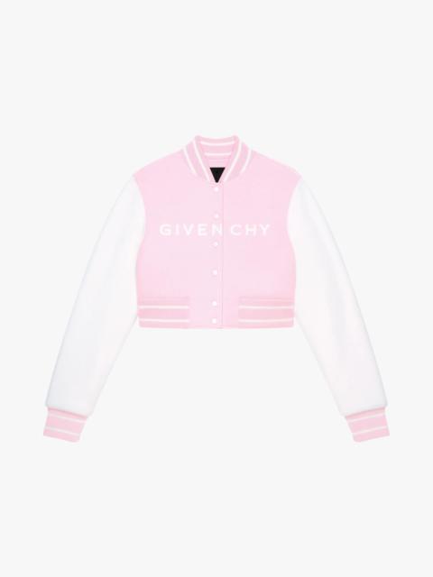 Givenchy SHORT VARSITY JACKET IN EMBROIDERED WOOL