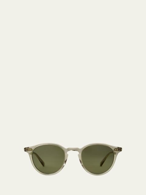 Garrett Leight Men's Marmont II Acetate Round Sunglasses