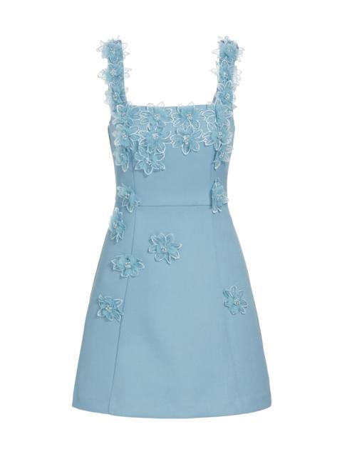 ELLIATT Women's Bruges Floral Appliqué Minidress - Cornflower