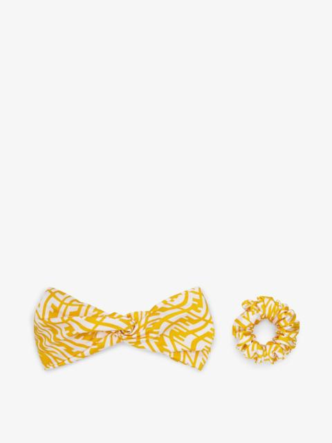 FENDI Yellow Lycra® hair set.