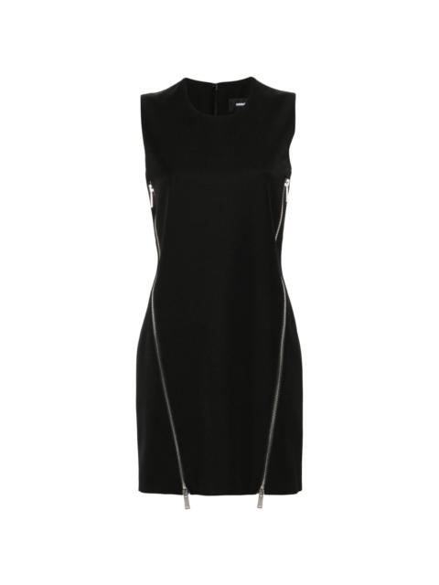 Audrey zip-detailed shift dress