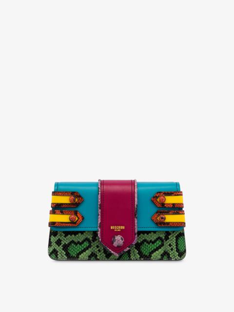 Moschino PATCHWORK CALFSKIN CLUTCH