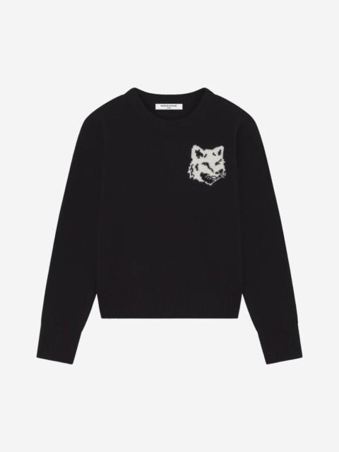 Maison Kitsuné FOX HEAD INTARSIA MERINO JUMPER