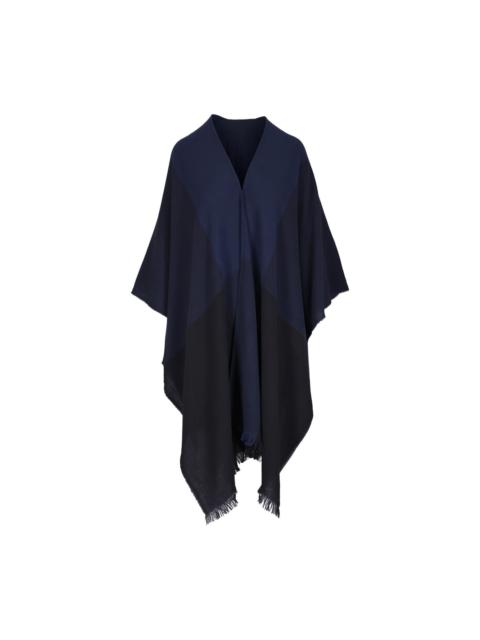 AKRIS colourblock fringed scarf