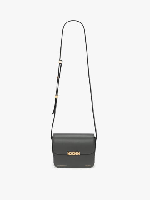 Victoria Beckham Mini Chain Shoulder Bag In Petrol Leather