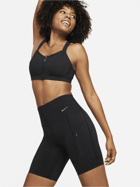Nike Women's Go Firm-Support High-Waisted 8" Biker Shorts with Pockets