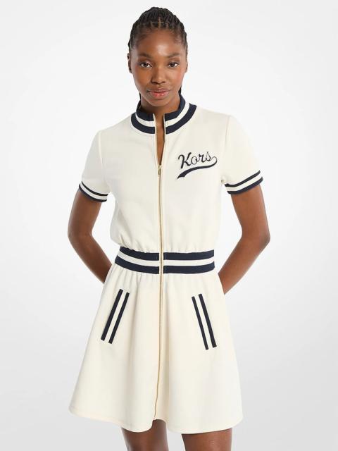 MICHAEL KORS Cotton Blend Zip-Up Mini Dress