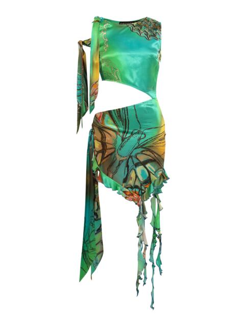 SIEDRÉS Jen Butterfly Chiffon Dress multi