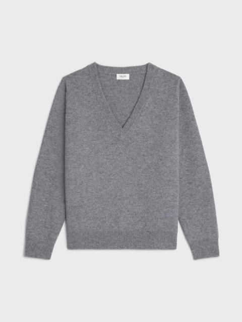 TRIOMPHE V-NECK SWEATER IN HERITAGE CASHMERE
