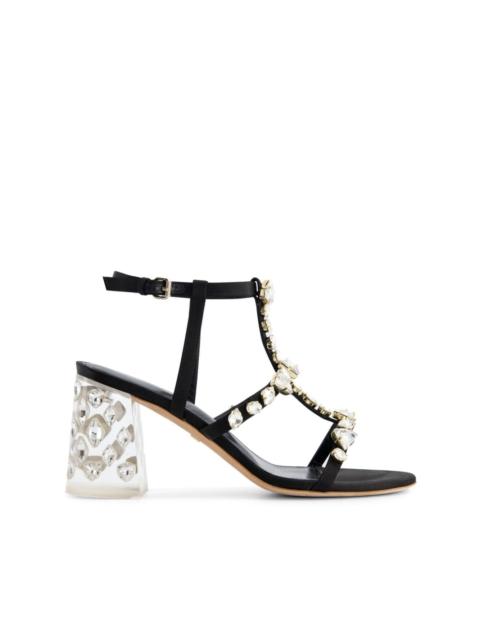 GIAMBATTISTA VALLI Diamond Dip satin sandals