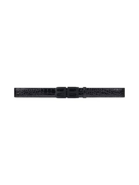 BALENCIAGA Men's Bb Hourglass Large Belt  in Black