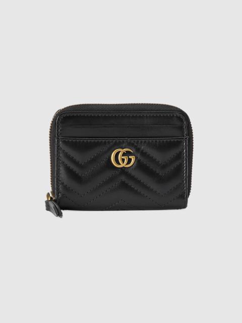 GUCCI GG Marmont matelassé zip card case
