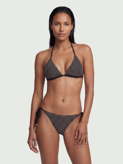 KAREN MILLEN Studded Tie Neck Bikini Top
