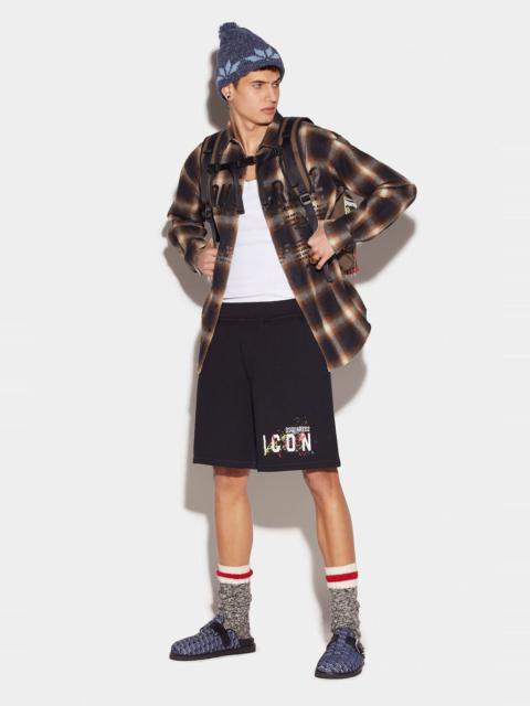 DSQUARED2 ICON SPLATTER SHORTS