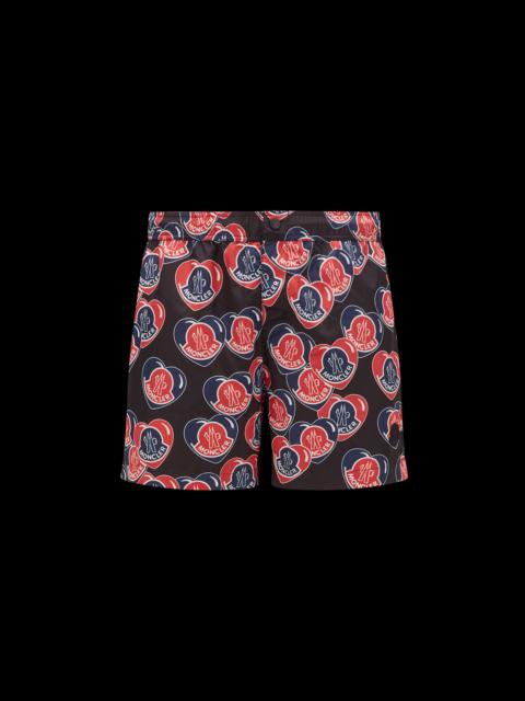 Moncler Moncoeur Print Swim Shorts