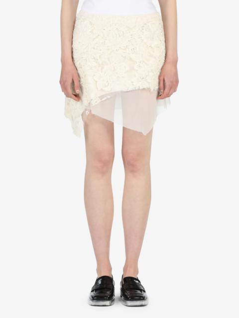 N°21 CRYSTAL-EMBELLISHED LACE SKIRT