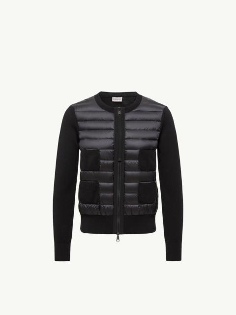 Moncler Padded Wool Zip-Up Cardigan