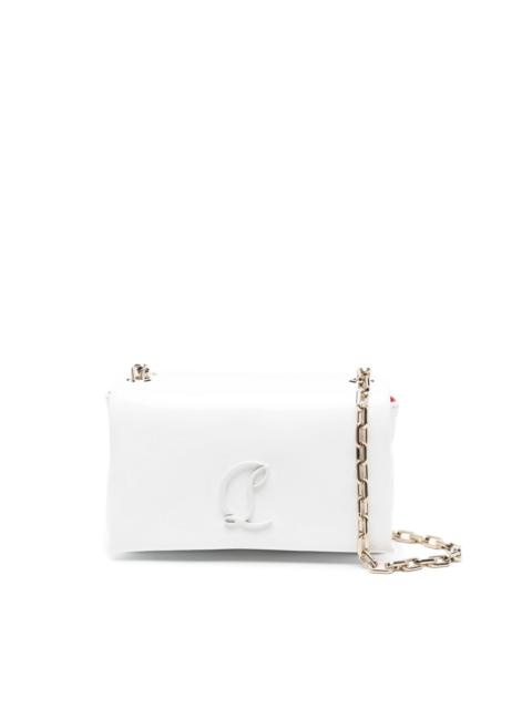 Christian Louboutin Loubi54 patent leather logo-plaque clutch
