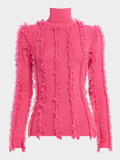 ZANKOV Nico Shredded Turtleneck Sweater