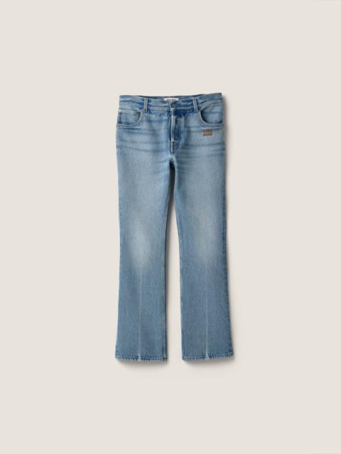 Miu Miu Five-pocket washed denim jeans