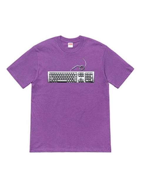 Supreme Supreme SS19 Keyboard Tee Purple Pattern Short Sleeve Unisex SUP-SS19-733