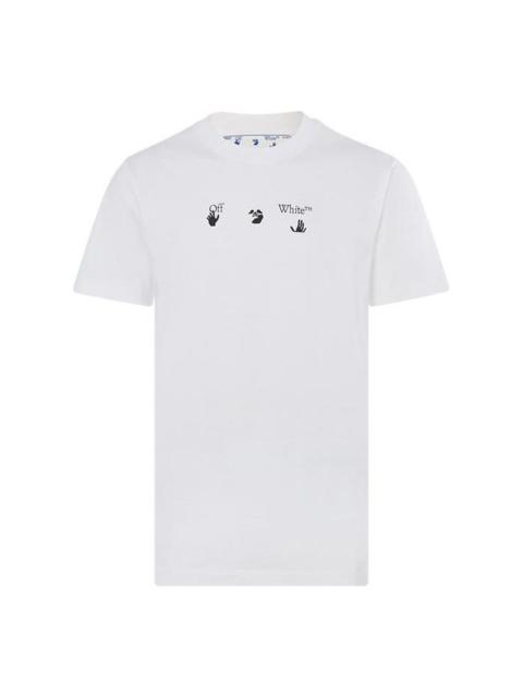 Off-White Off-White Peace Worldwide Over Tee 'White/Green' OMAA038R21JER0080155