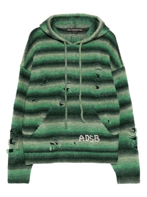 Andersson Bell gradient distressed hoodie