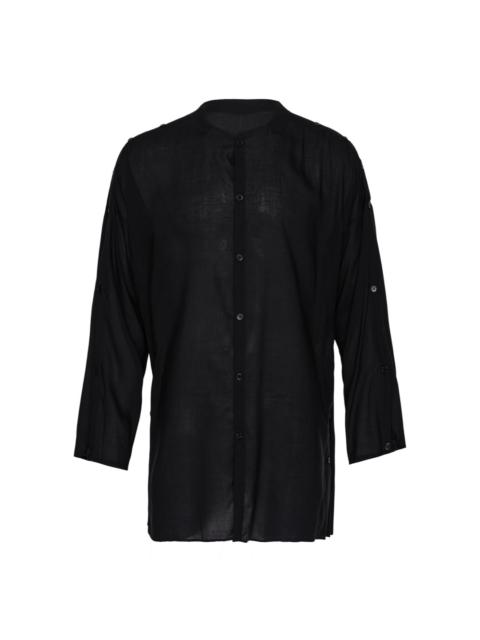 Yohji Yamamoto Collarless Button Up Shirt